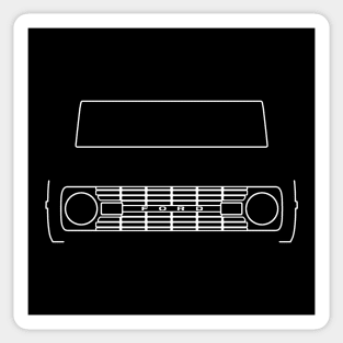 1970 Ford Bronco classic 4x4 truck outline graphic (white) Sticker